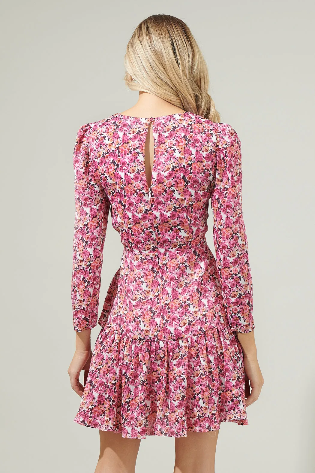 Aura Floral Ruffle Mini Dress sold by Sugarlips product image thumbnail 2