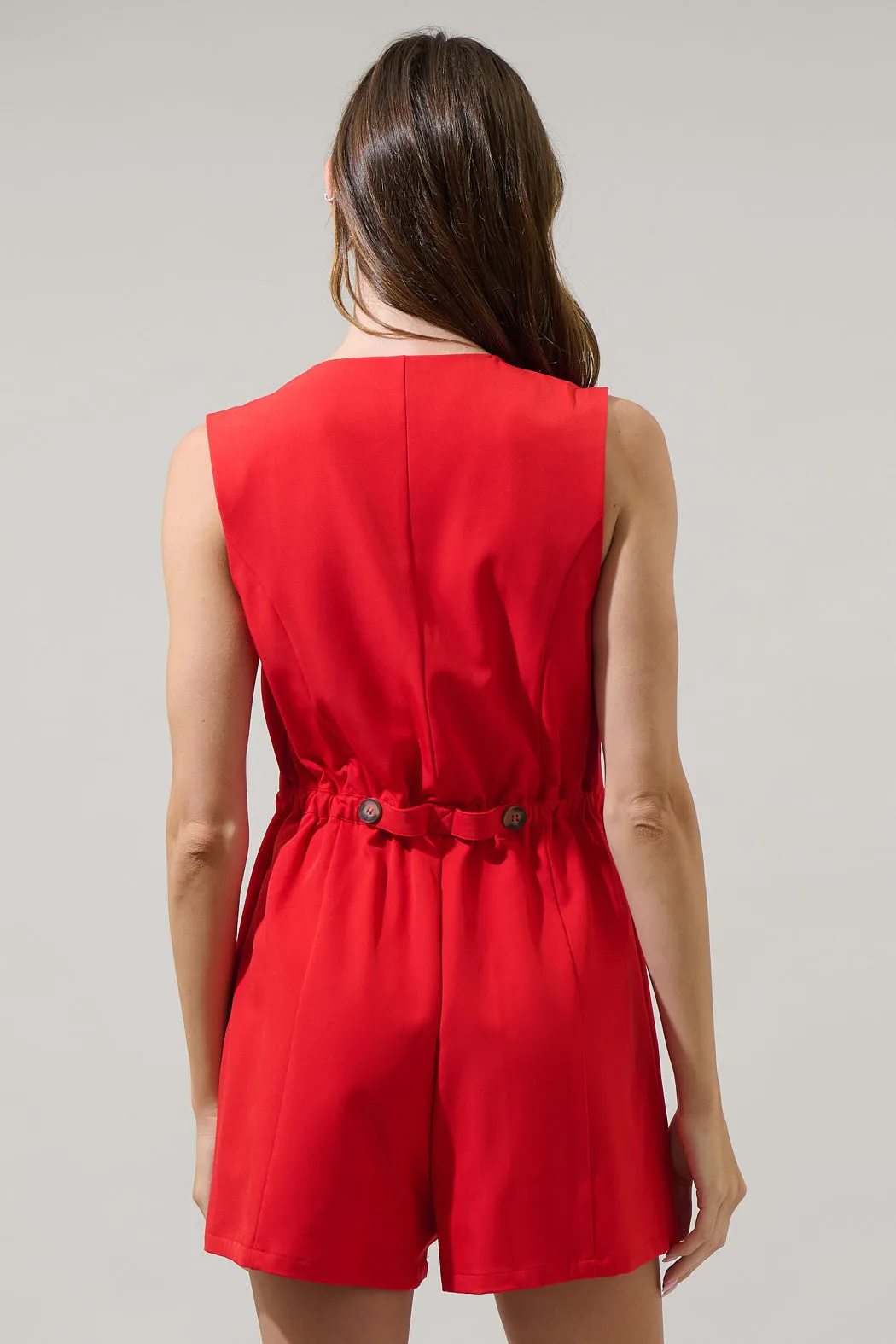 Malaga City Wrap Button Romper sold by Sugarlips product image thumbnail 2