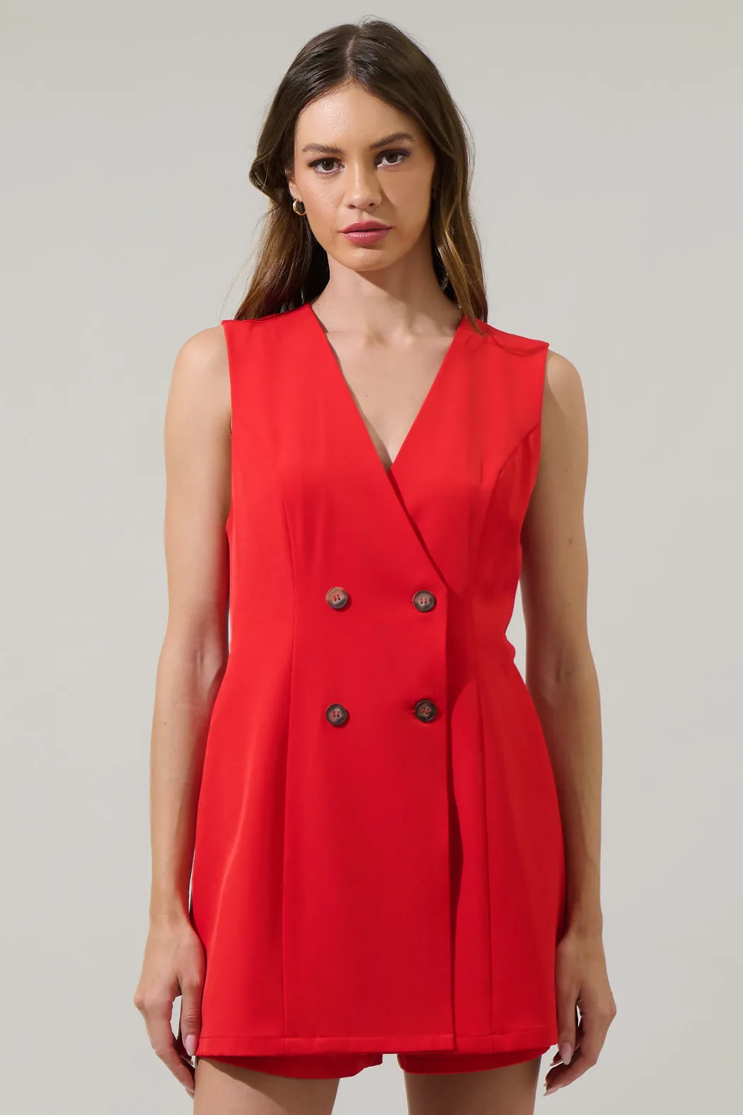 Malaga City Wrap Button Romper sold by Sugarlips