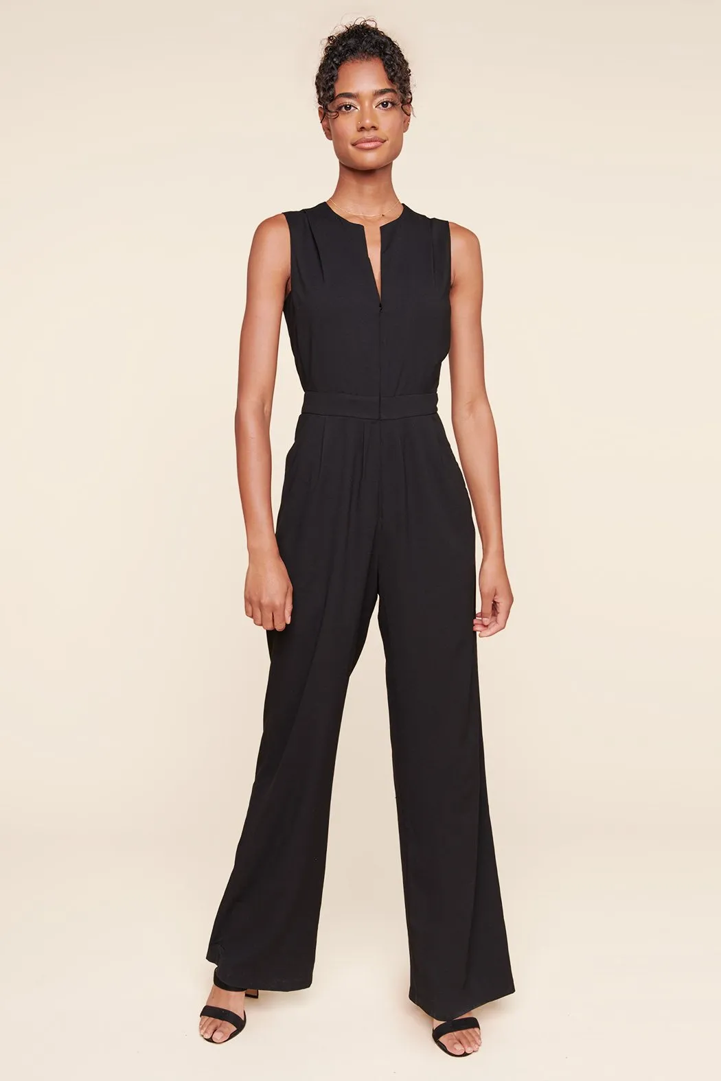 Genevieve Sleeveless Zipper Front Jumpsuit sold by Sugarlips product image thumbnail 5