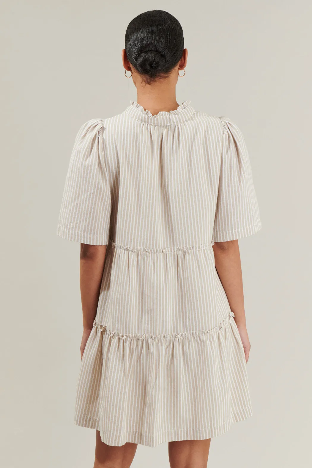 Dixie Stripe Split Neck Shift Dress sold by Sugarlips product image thumbnail 2