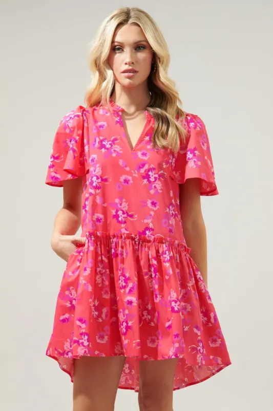 Magnolis Rhubarb Rock A By Trapeze Mini Dress sold by Sugarlips