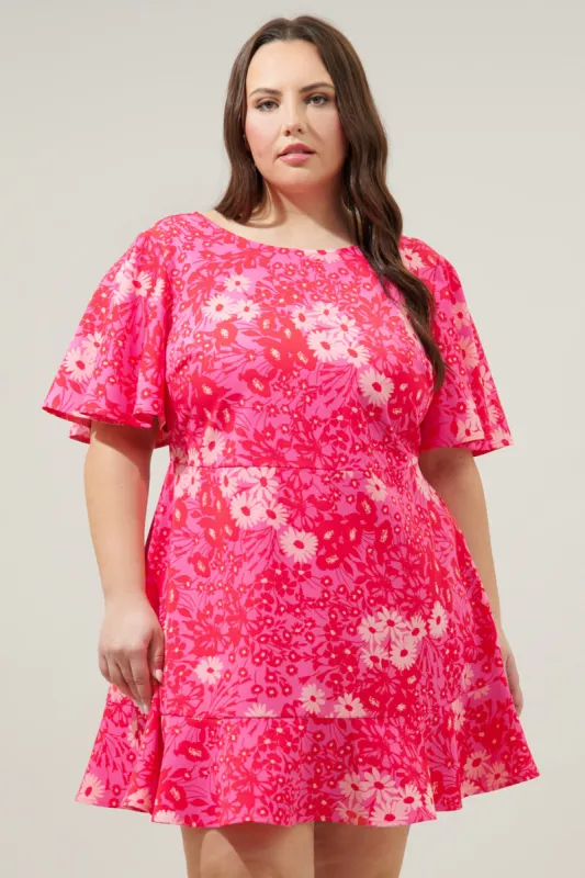 Lover Girl Flouncy Flare Mini Dress Curve sold by Sugarlips