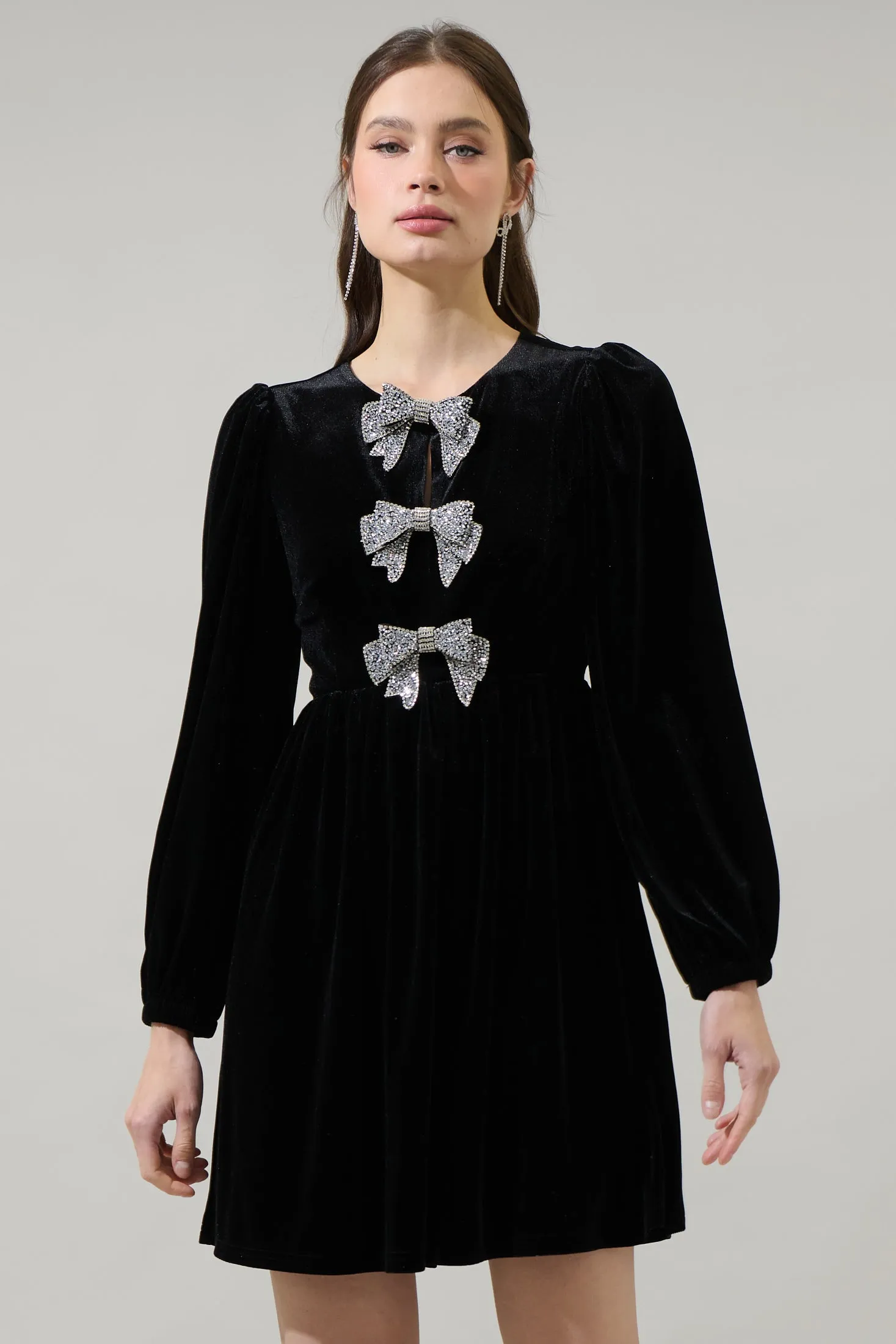 Glow Bow Velvet Dress sold by Sugarlips