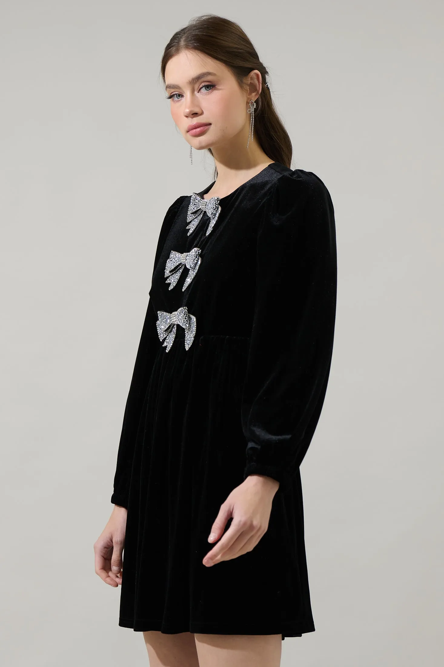 Glow Bow Velvet Dress sold by Sugarlips product image thumbnail 3