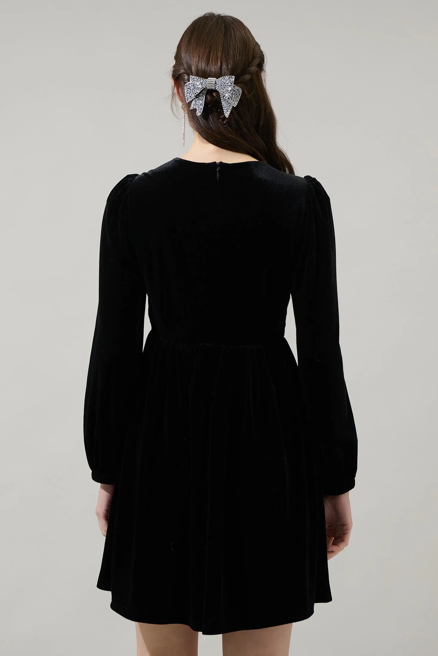 Glow Bow Velvet Dress sold by Sugarlips product image thumbnail 2