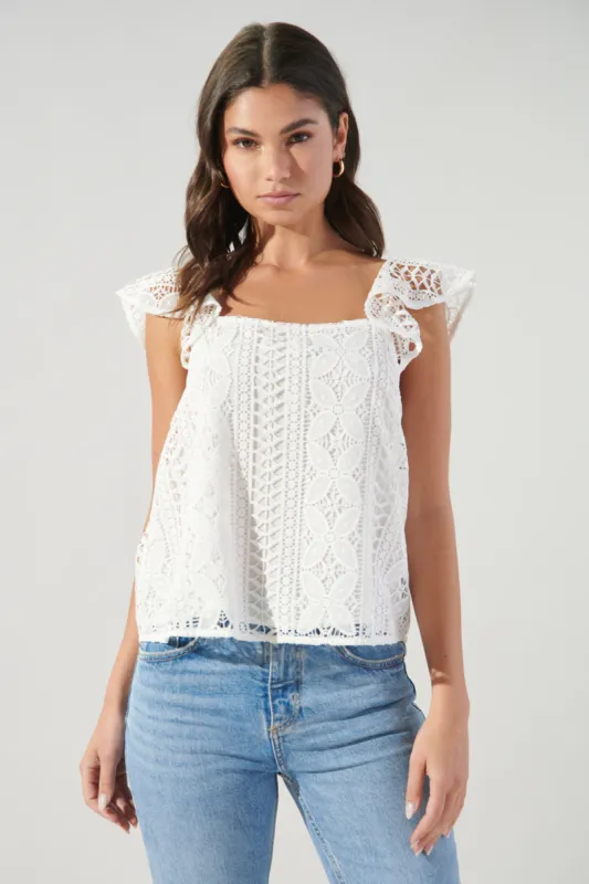 Christabelle Crochet Lace Top sold by Sugarlips
