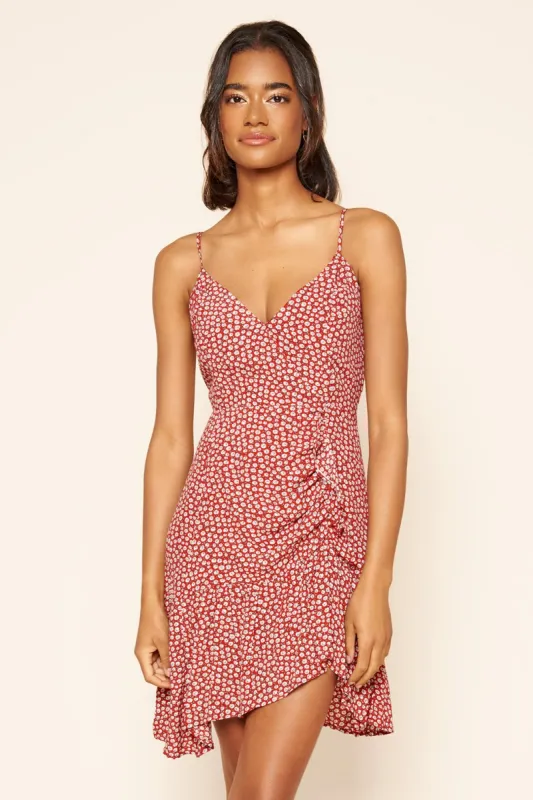 Zoey Floral Print Ruched Mini Dress sold by Sugarlips