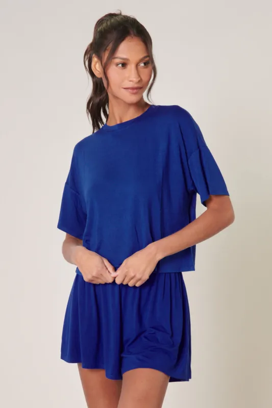 Everyday Cropped Short Sleeve Jersey Knit T Shirt sold by Sugarlips