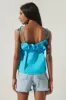 Harlett Ruffle Tie Strap Tank sold by Sugarlips