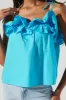 Harlett Ruffle Tie Strap Tank sold by Sugarlips