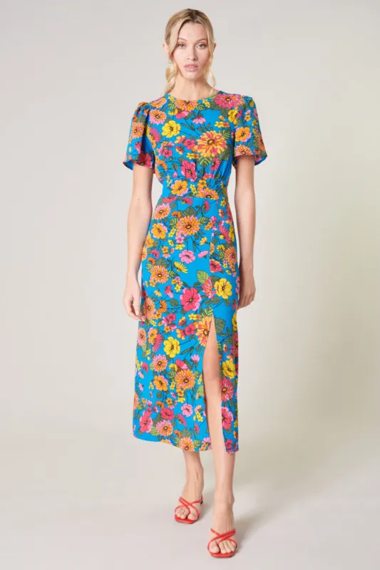 Twiggy Floral Bloom Floral Midi Dress sold by Sugarlips