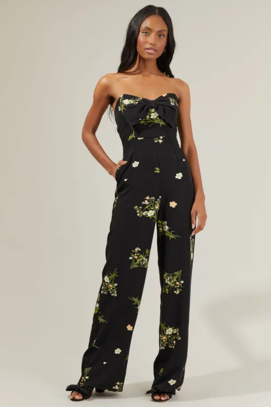 Jenna Floral Wide Leg Jumpsuit sold by Sugarlips