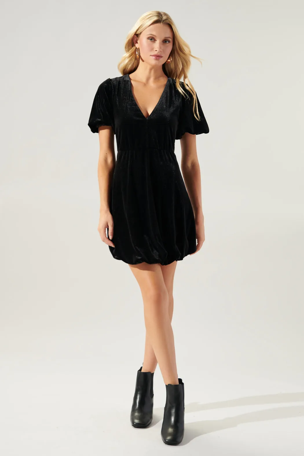 Dakota Velvet Volume Hem Mini Dress sold by Sugarlips product image thumbnail 5