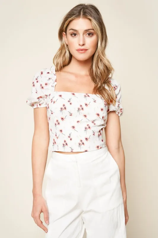 Luelle Floral Crop Top sold by Sugarlips