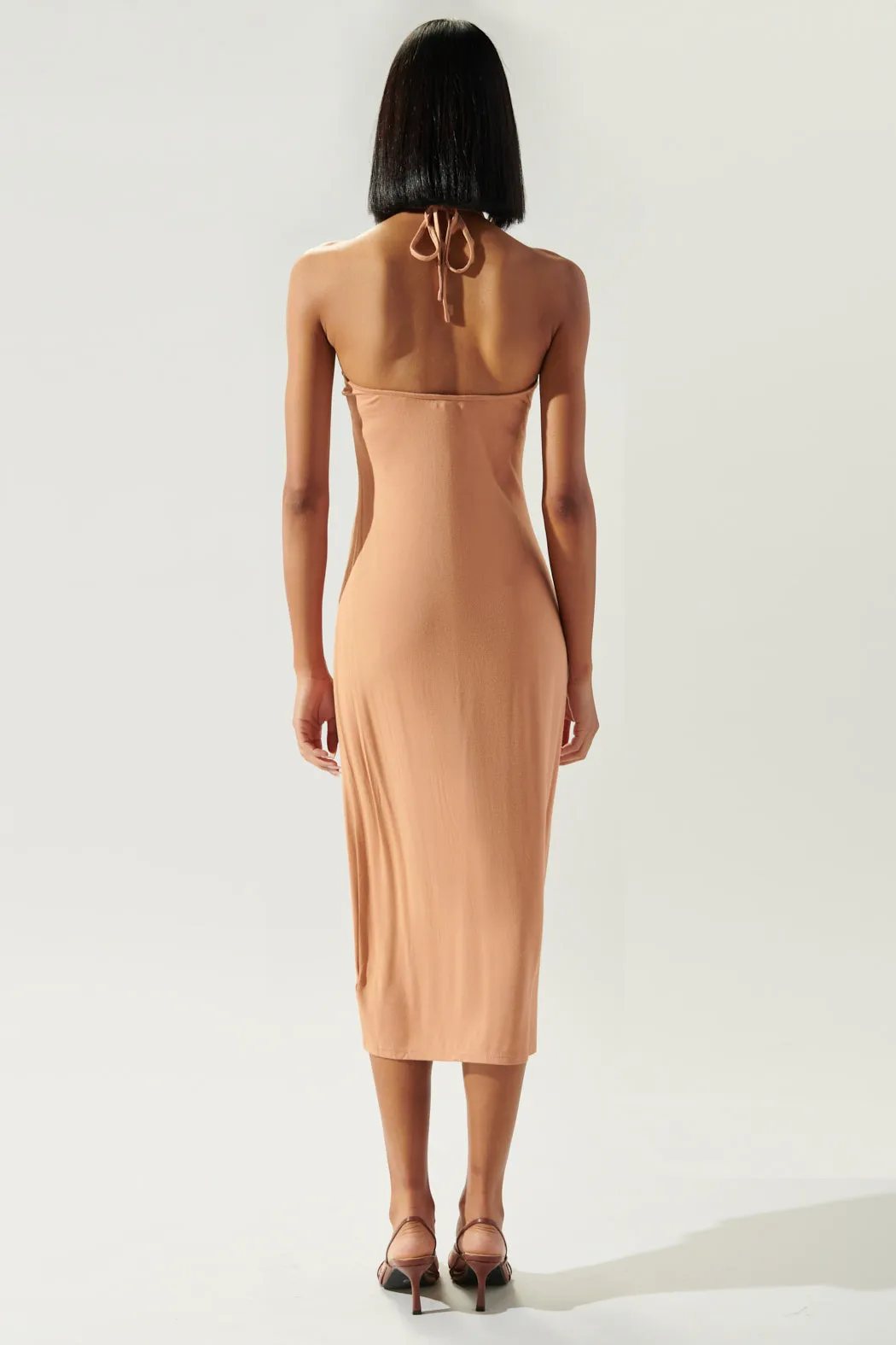 Harper Jersey Knit Halter Midi Dress sold by Sugarlips product image thumbnail 4