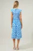 Palmas Amira Smocked Midi Dress sold by Sugarlips