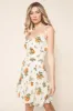 Arancia Mini Flared Orange Print Dress sold by Sugarlips