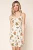 Arancia Mini Flared Orange Print Dress sold by Sugarlips