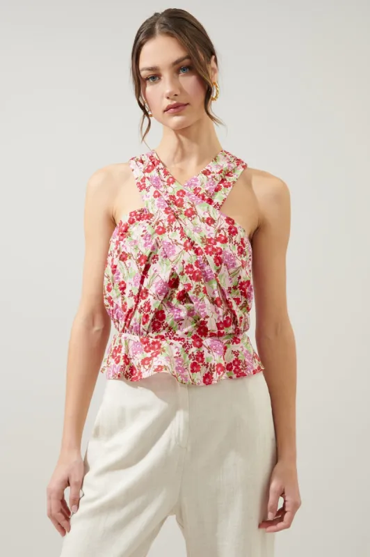 Daisy - Shirred Cotton Top in Pastel Pink | Parallel