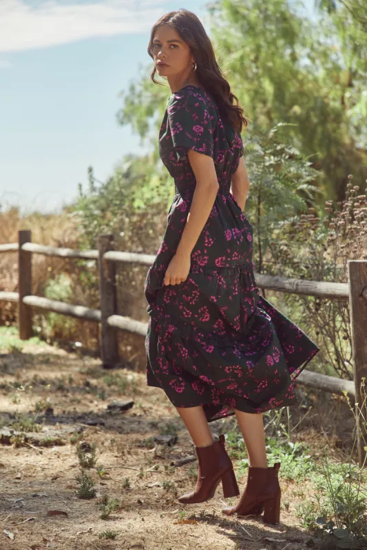 Close to You Palmer Poplin Tiered Maxi Dress sold by Sugarlips