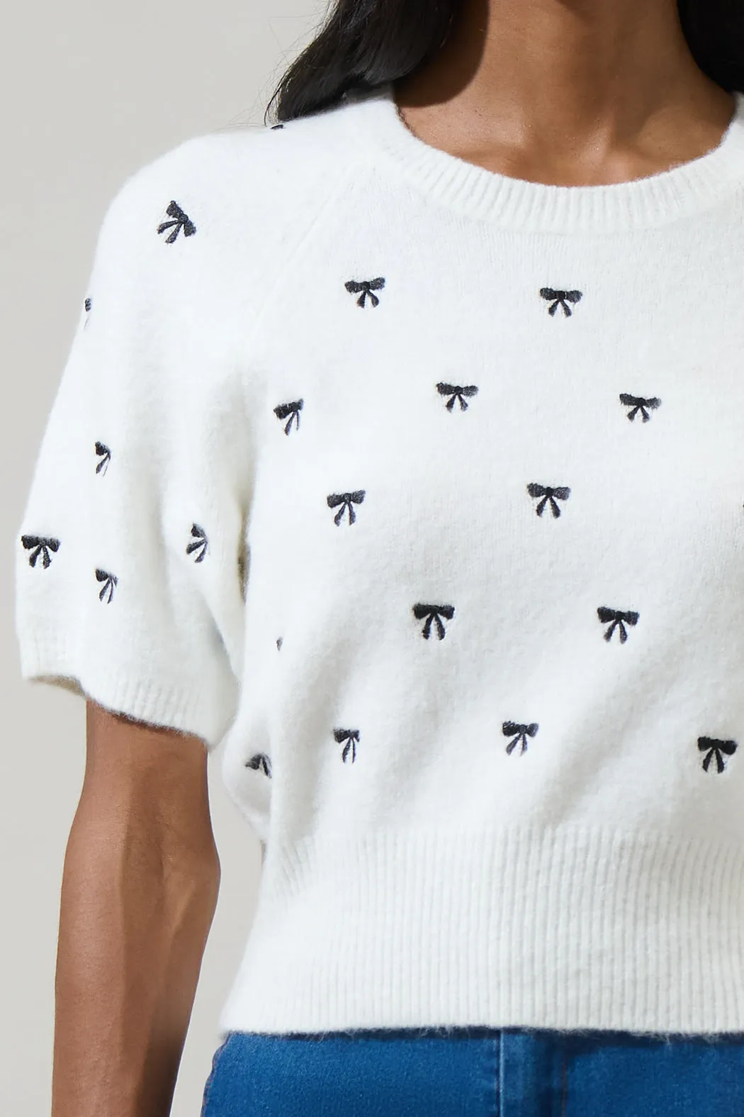 Winder Bow Cropped Sweater sold by Sugarlips product image thumbnail 5