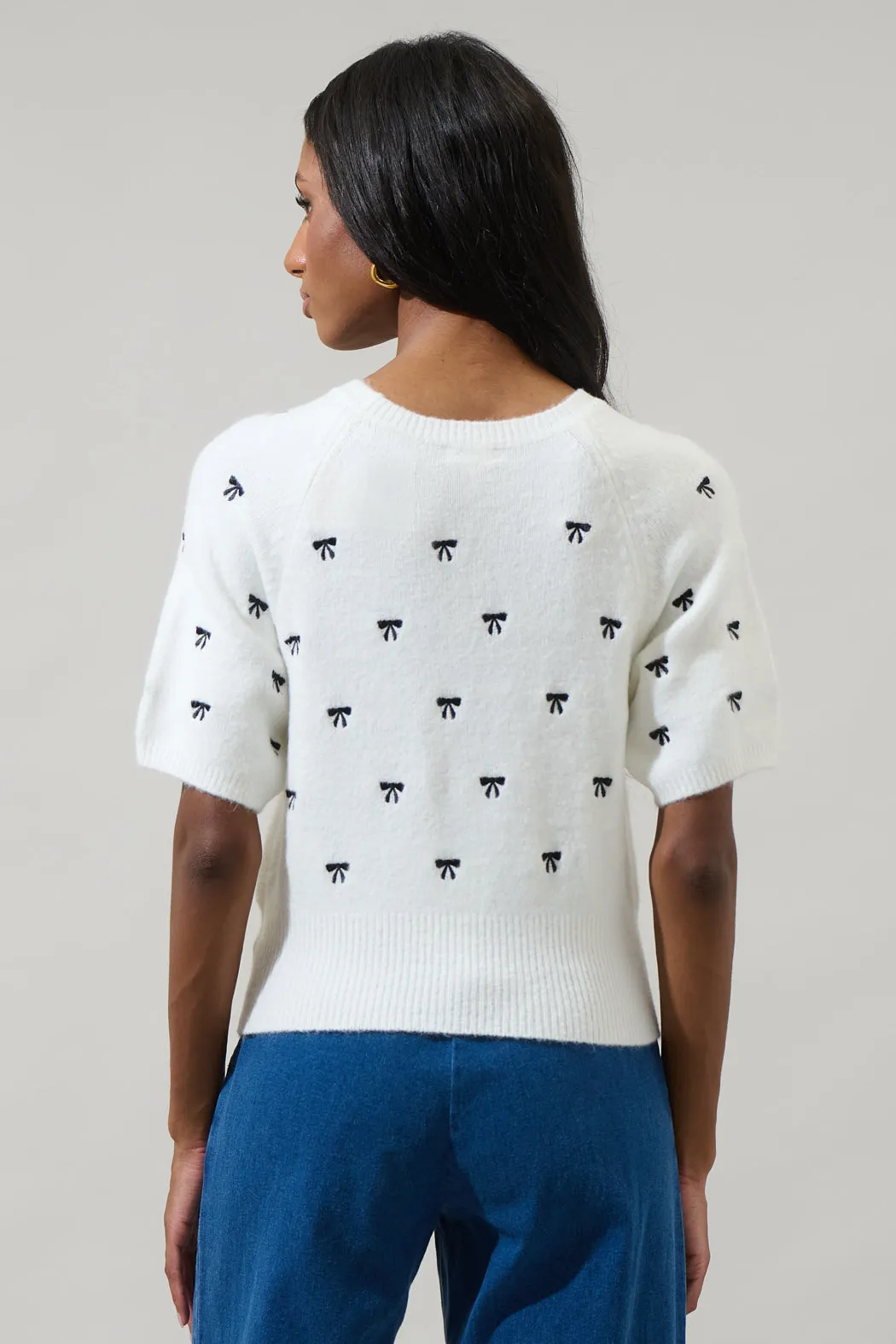 Winder Bow Cropped Sweater sold by Sugarlips product image thumbnail 2