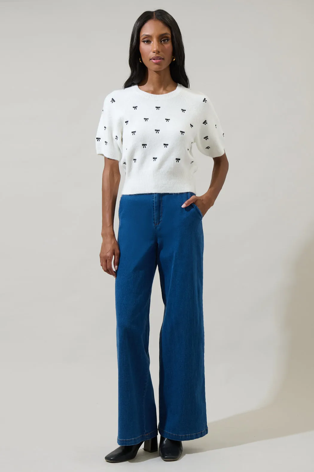 Winder Bow Cropped Sweater sold by Sugarlips product image thumbnail 4