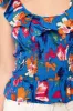 Floral Strokes Smocked Ruffle Tank Top sold by Sugarlips