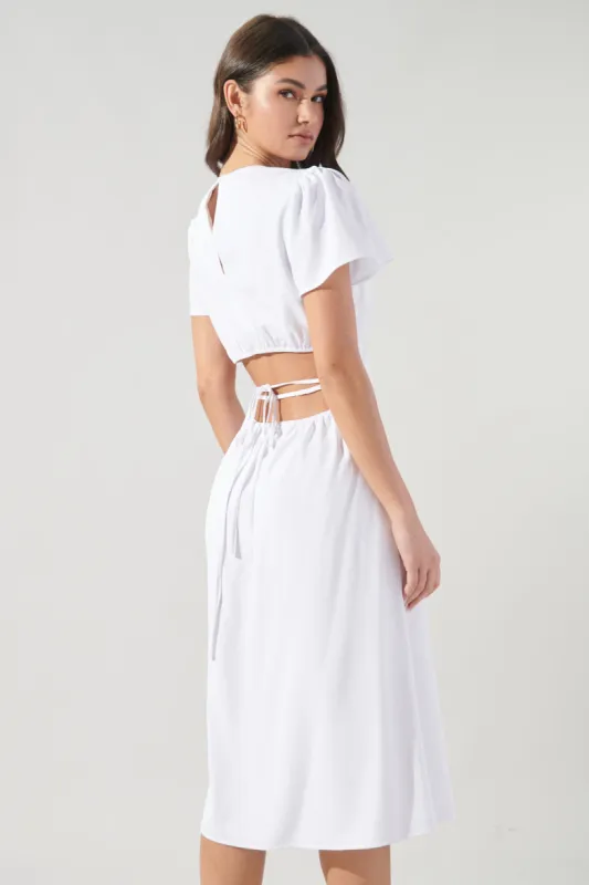 Iris Open Back Midi Dress sold by Sugarlips