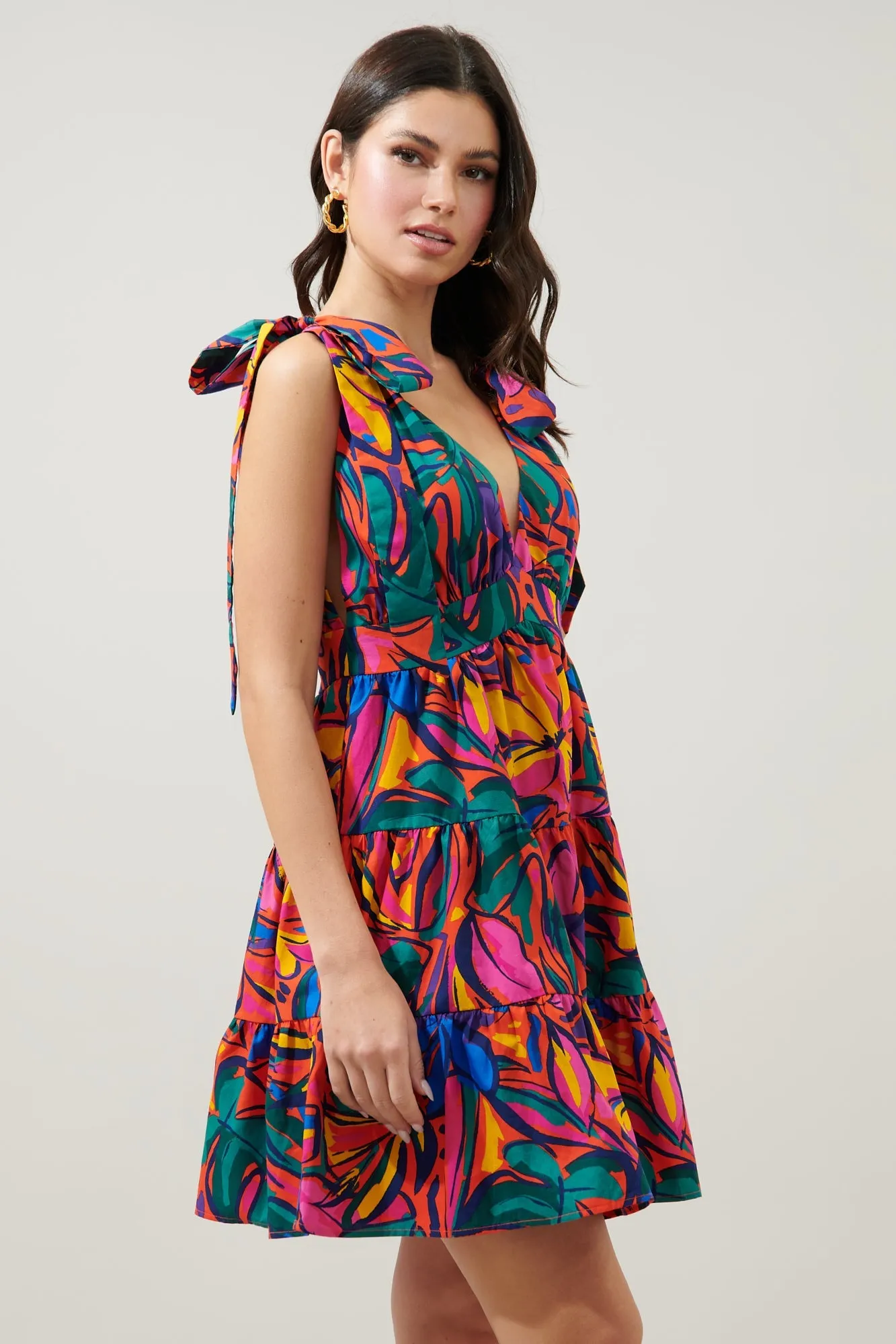 Talullah Tie Strap Tiered Mini Dress sold by Sugarlips product image thumbnail 3