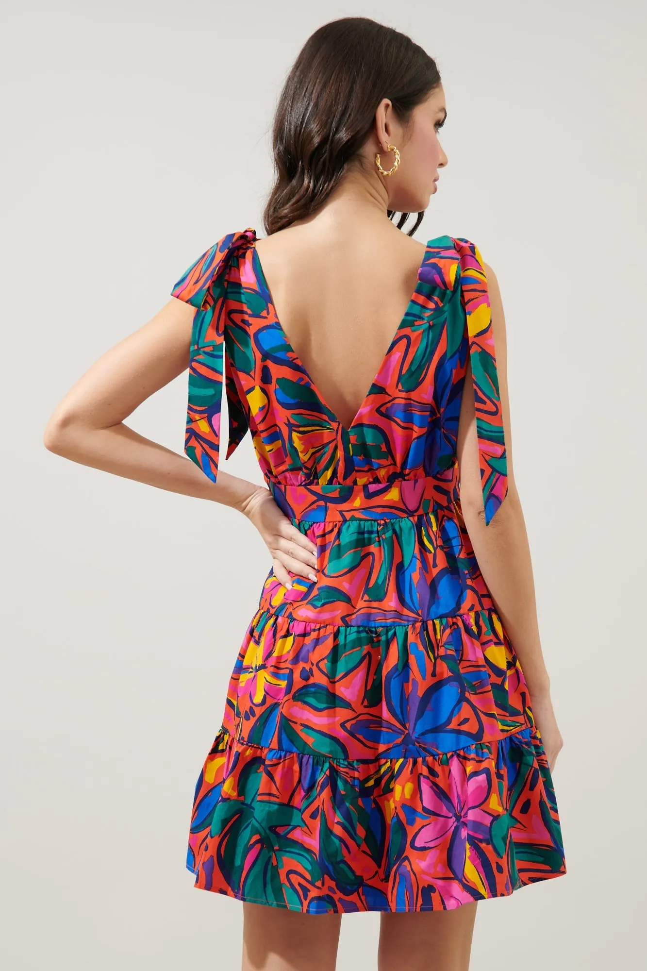 Talullah Tie Strap Tiered Mini Dress sold by Sugarlips product image thumbnail 2