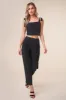 All Night Shoulder Tie Crop Top sold by Sugarlips