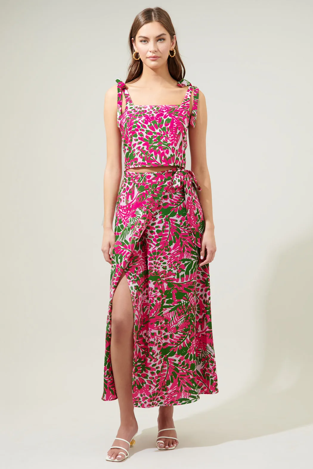 Cienega Floral Strokes Tie Strap Top sold by Sugarlips product image thumbnail 4