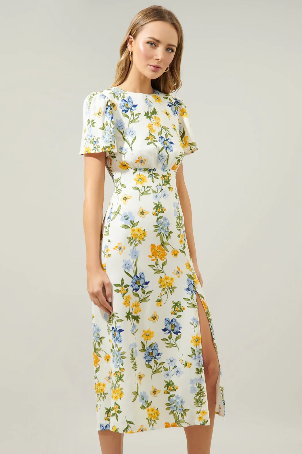 April Bloom Floral Midi Dress sold by Sugarlips product image thumbnail 3