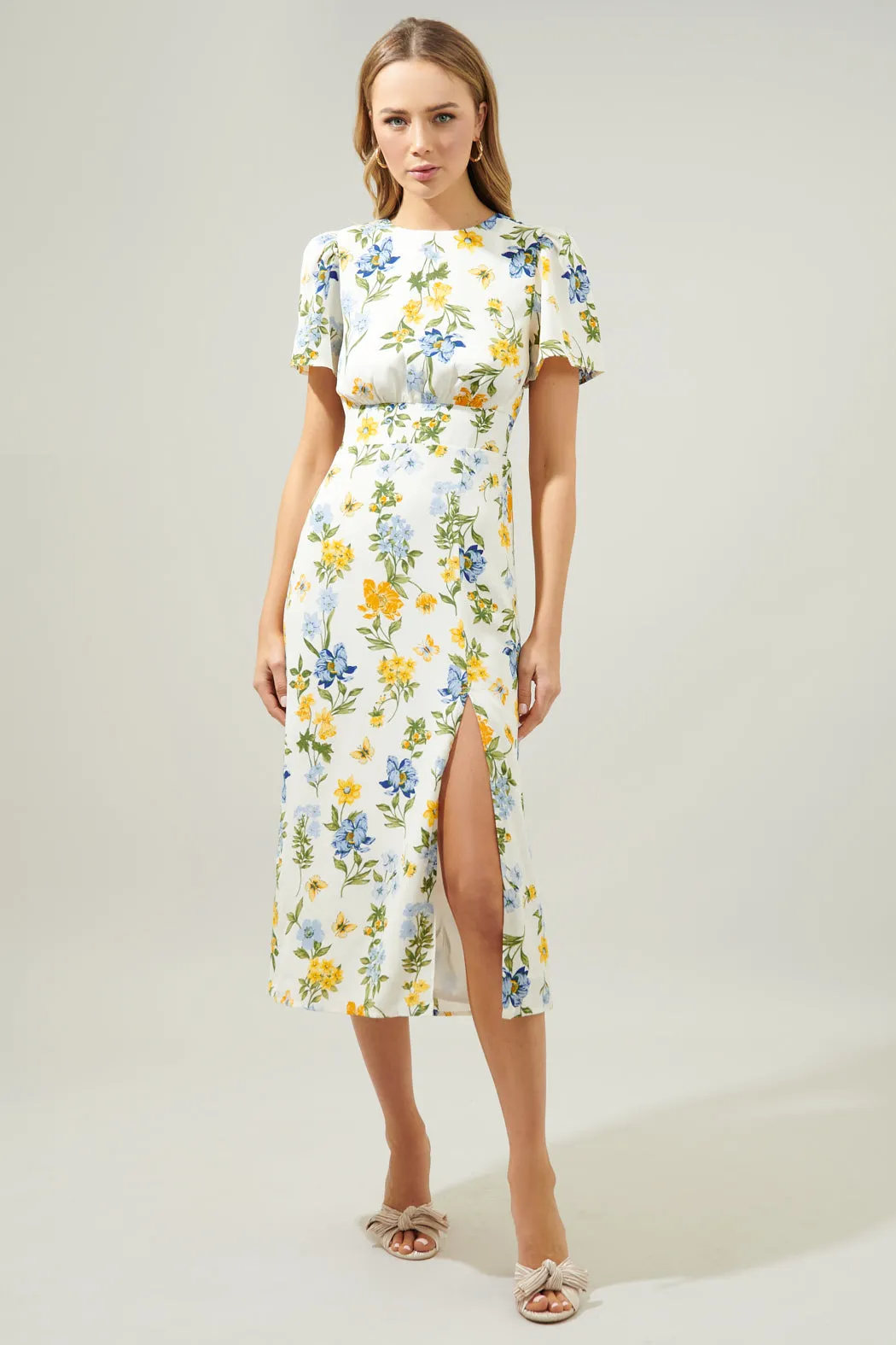 April Bloom Floral Midi Dress sold by Sugarlips product image thumbnail 4
