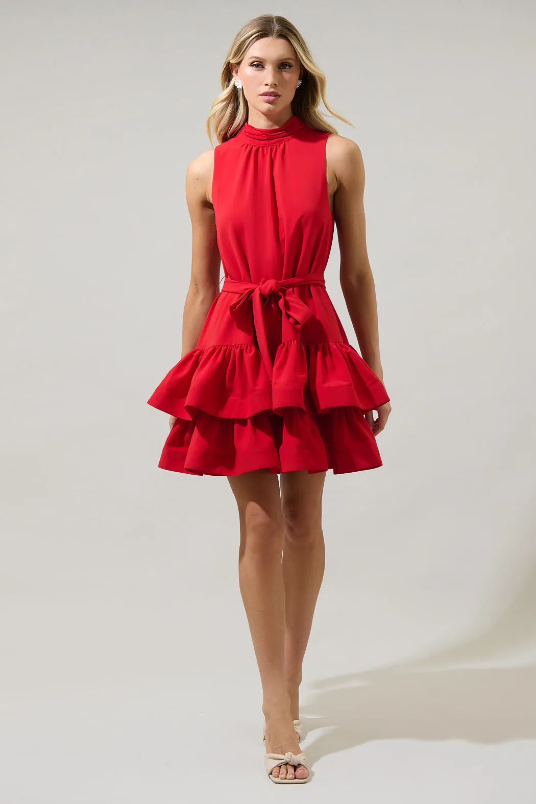 Teresa Ruffle Tiered Mini Dress sold by Sugarlips product image thumbnail 4