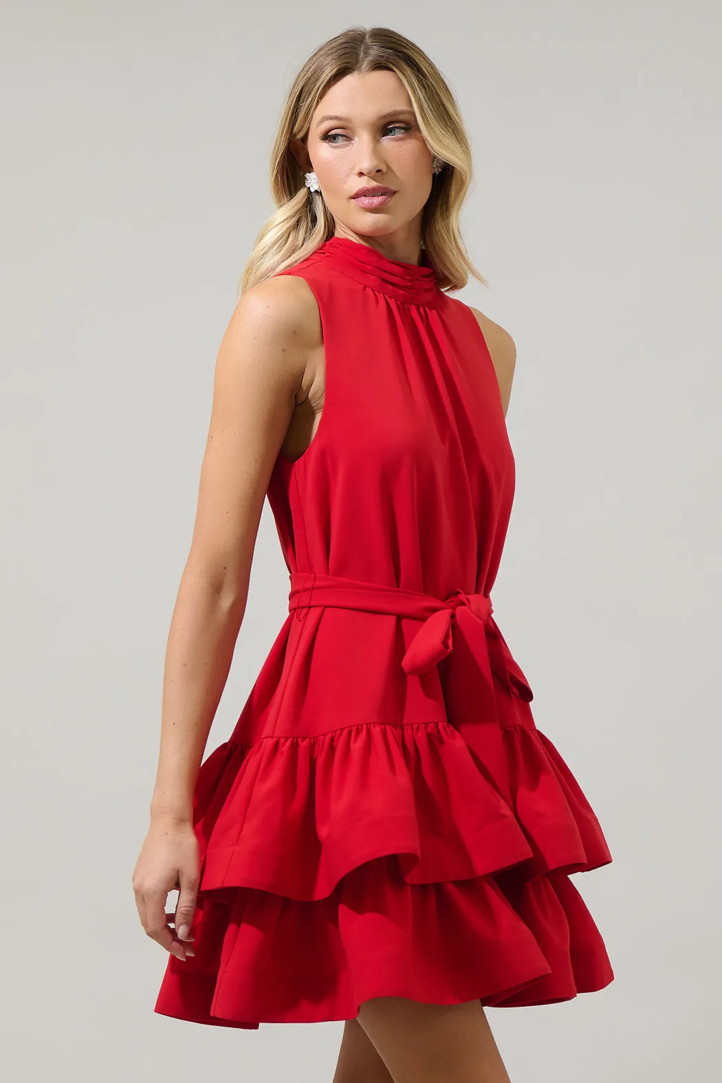 Teresa Ruffle Tiered Mini Dress sold by Sugarlips product image thumbnail 3