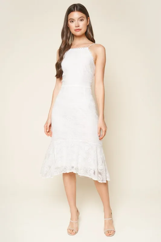 Alluring Love High Low Lace Midi Dress made by Sugarlips