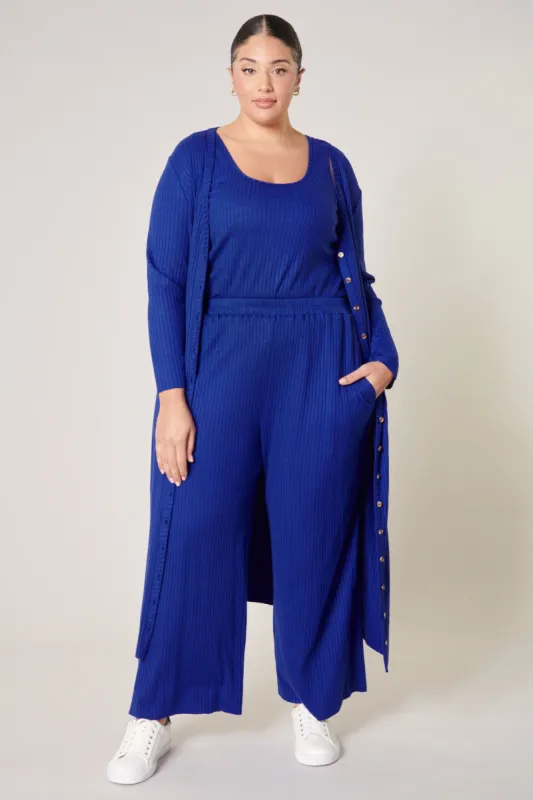 Provence Ribbed Knit Midi Cardigan Dress Curve sold by Sugarlips