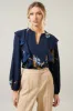 Dusk Bloom Floral Wilhem Ruffle Blouse sold by Sugarlips