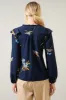 Dusk Bloom Floral Wilhem Ruffle Blouse sold by Sugarlips