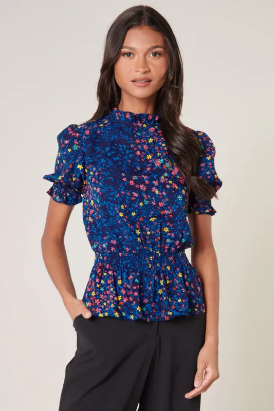 Royal Garden State of Mind Love Quest Mock Neck Blouse made by Sugarlips