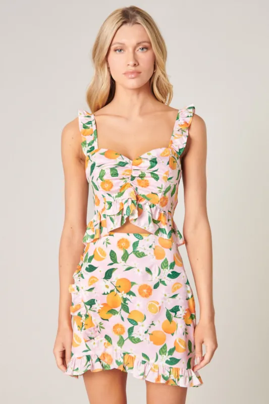 Clementine Ruffle Crop Top sold by Sugarlips