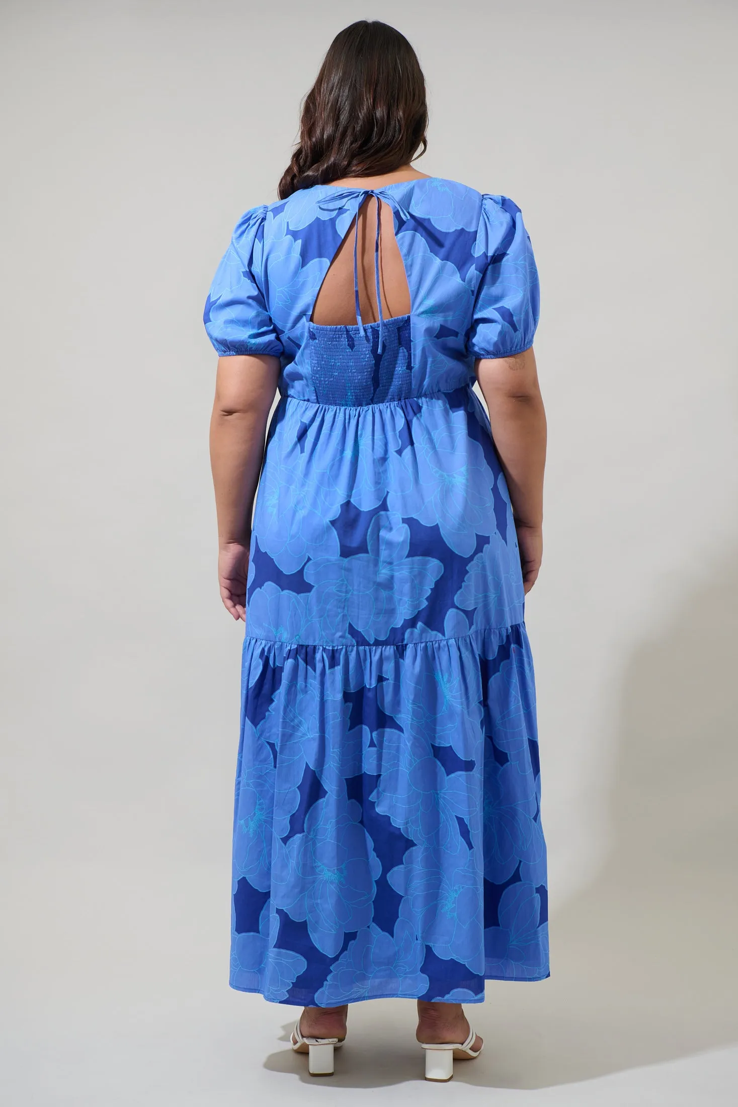 Skyline Floral Becca Tiered Maxi Dress Curve sold by Sugarlips product image thumbnail 2