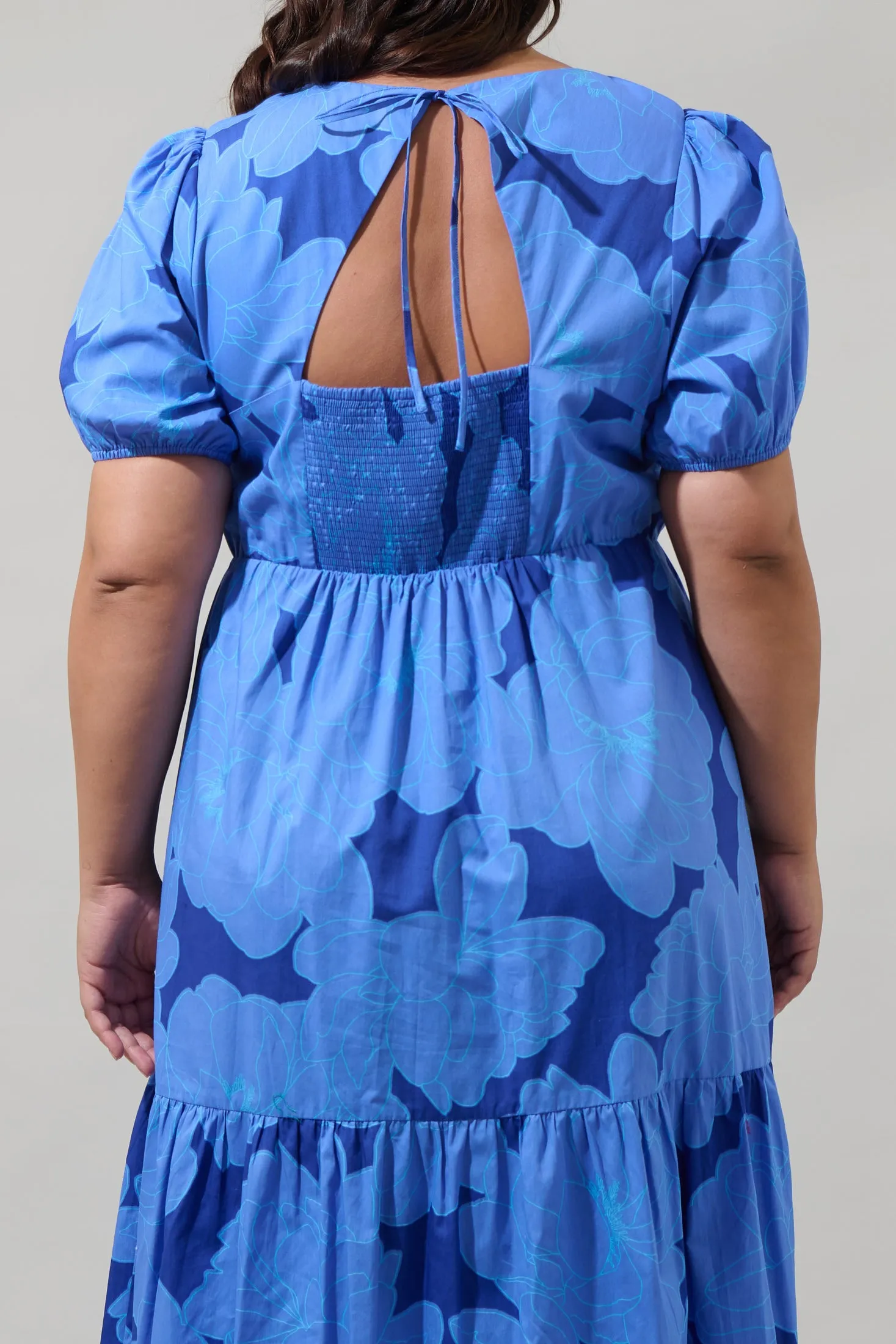 Skyline Floral Becca Tiered Maxi Dress Curve sold by Sugarlips product image thumbnail 4