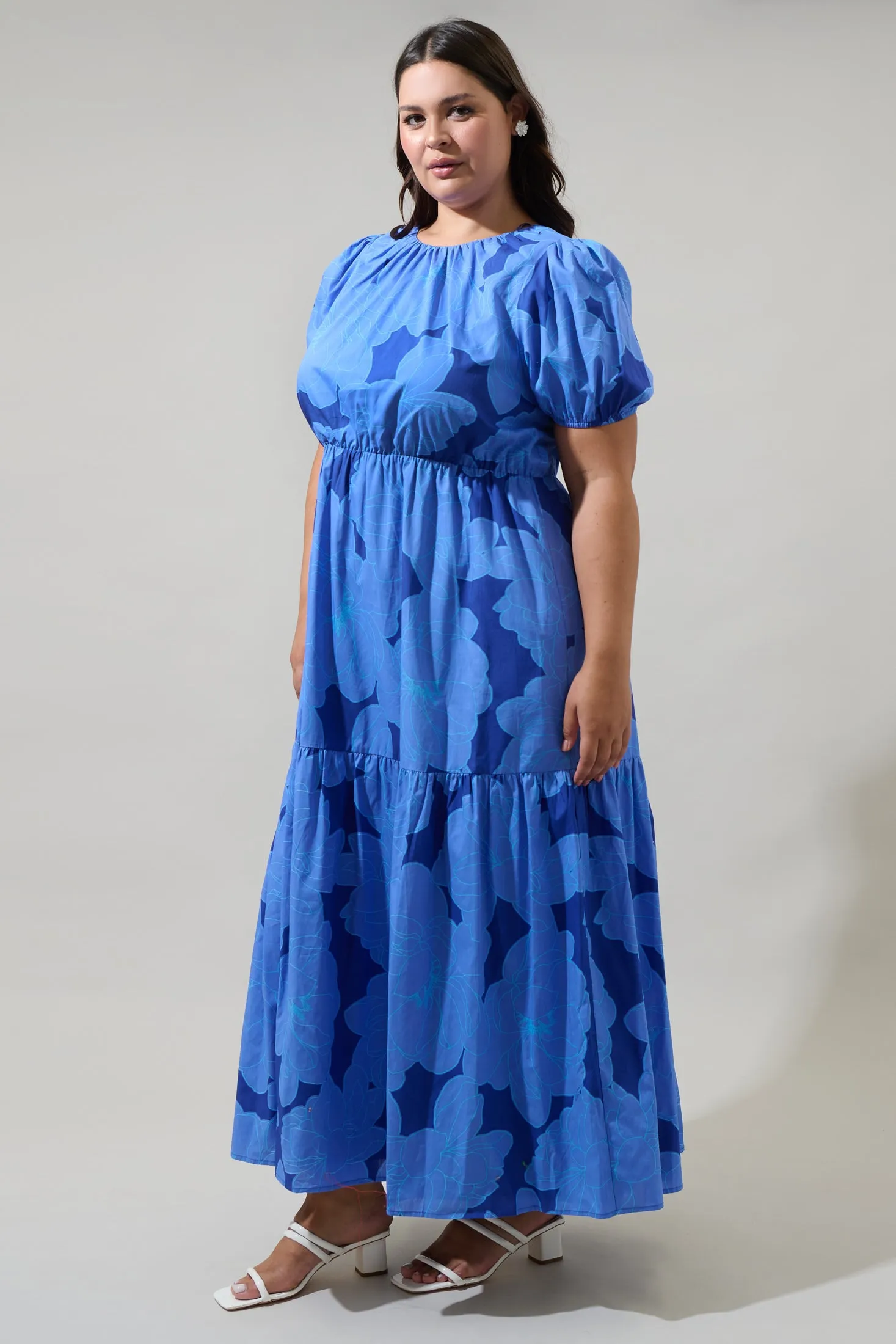 Skyline Floral Becca Tiered Maxi Dress Curve sold by Sugarlips product image thumbnail 3