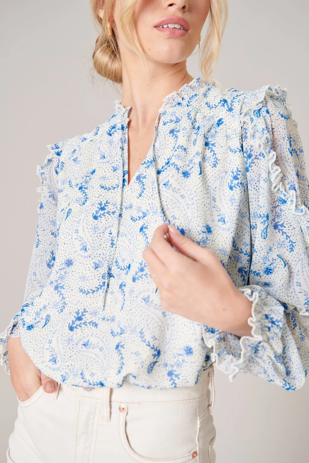 Corinna Paisley Raj Balloon Sleeve Blouse sold by Sugarlips product image thumbnail 5