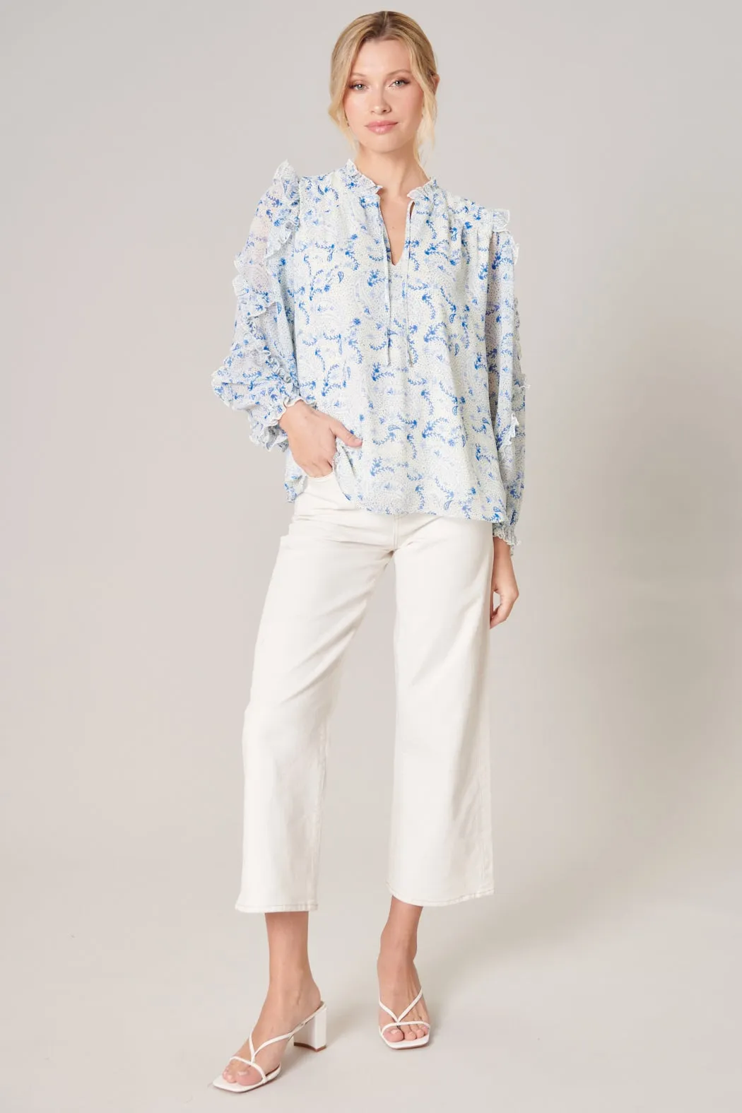 Corinna Paisley Raj Balloon Sleeve Blouse sold by Sugarlips product image thumbnail 4