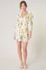 April Floral Balloon Sleeve Heartthrob Romper sold by Sugarlips